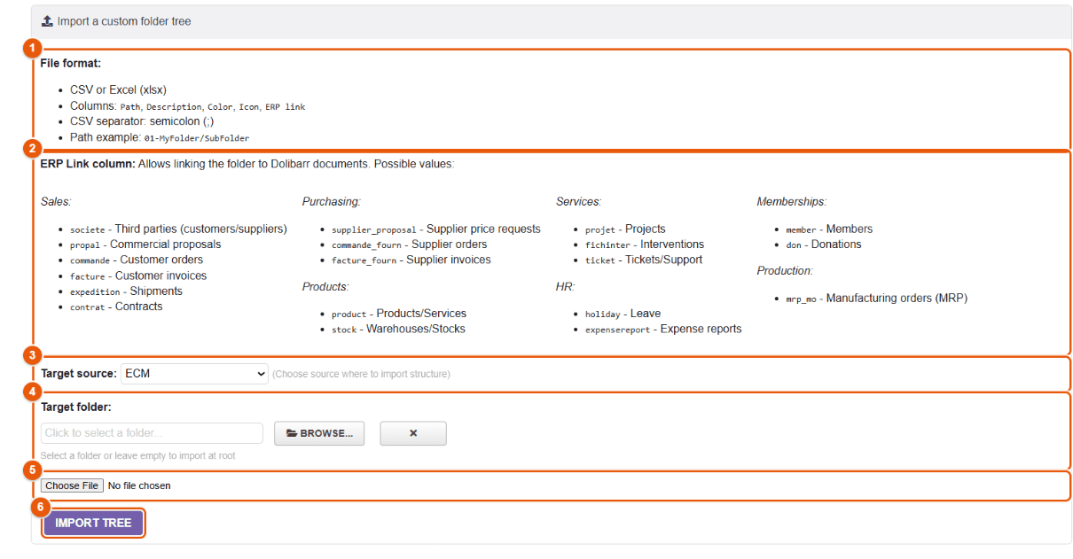 Importing a custom tree