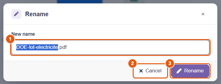 Rename window