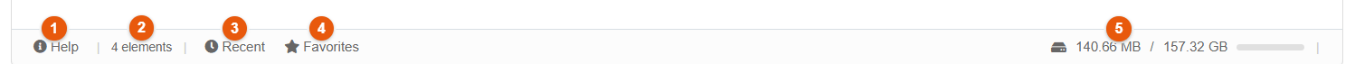 Explorer status bar