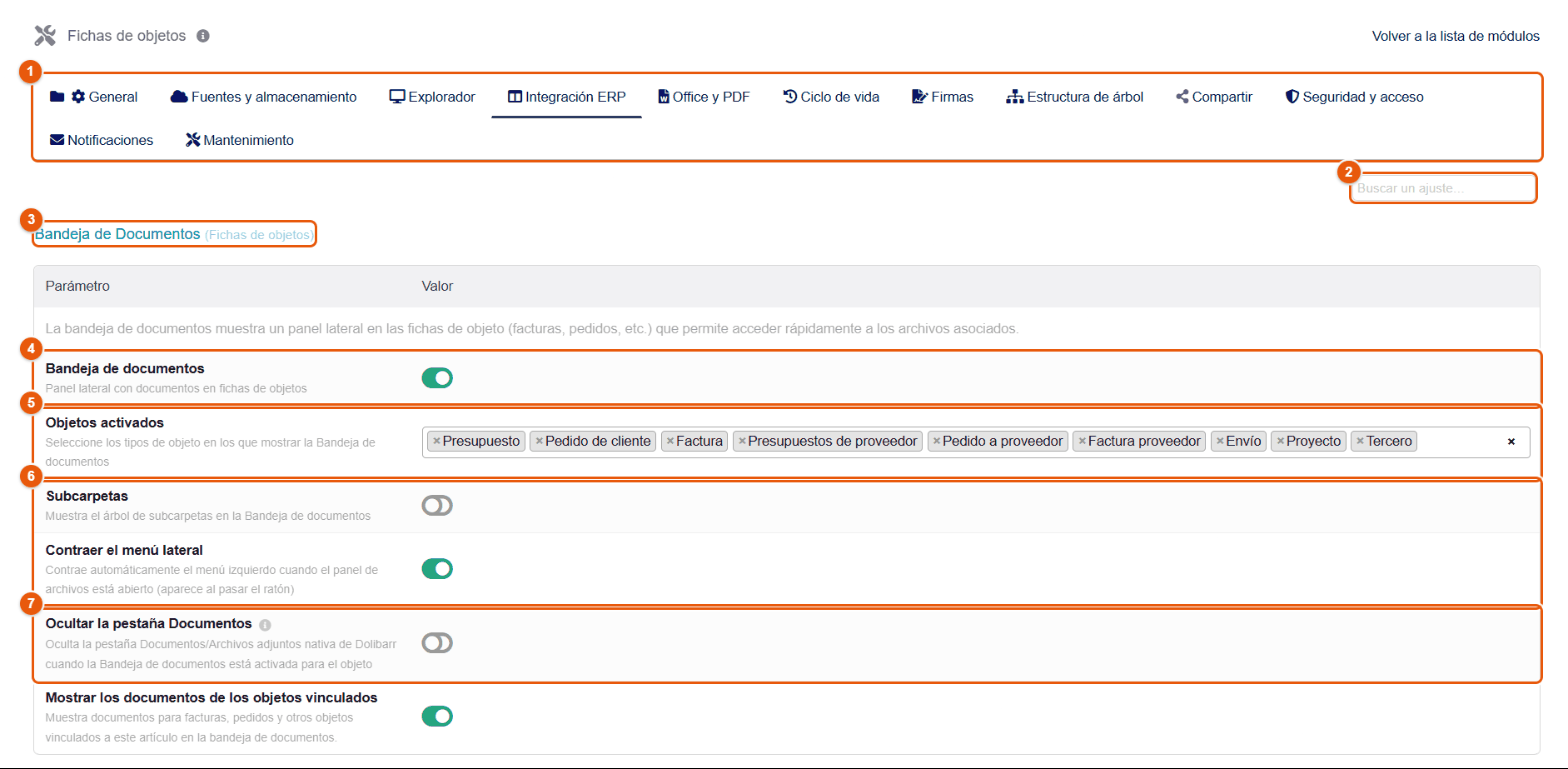 Pestaña Integración ERP