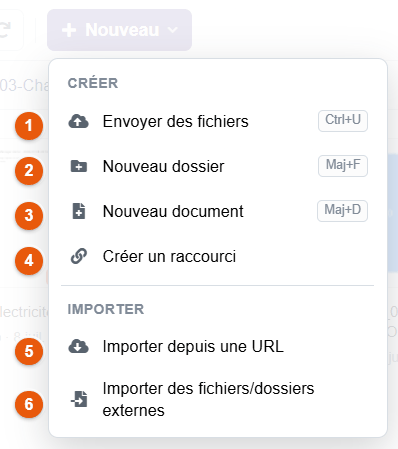Menu Nouveau