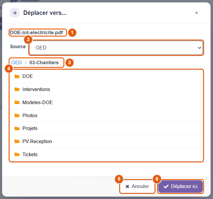 Fenêtre Déplacer vers